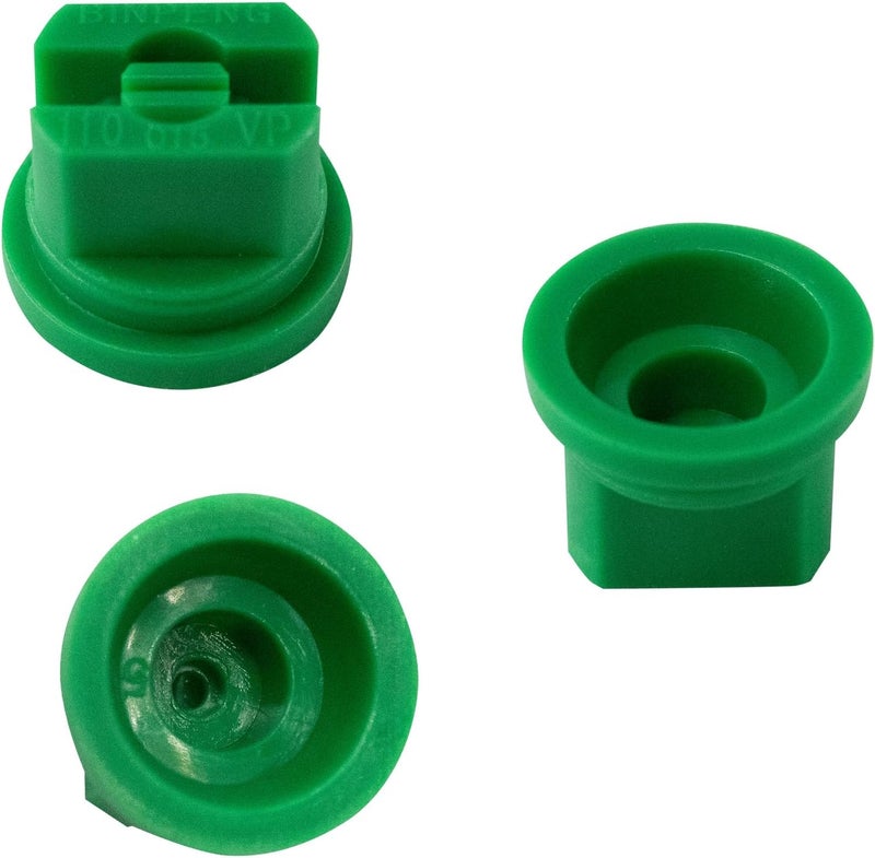 PDETVEO 10pcs Flat Fan Spray Tip, 110 Degree Plastic Flat Fan Sprayer Nozzles 0.15mm Orifice Diameter for Agricultural, Cleaning, Cooling, Green - Image 2